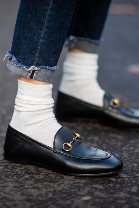 gucci loafers with white socks|Gucci fringe loafer.